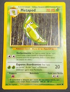 Pokemon Base Set WOTC Común - Metapod 54/102 - Casi Como Nuevo/Como Nuevo - Imagen 1 de 1