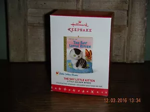 2016 Hallmark Ornament ~THE SHY LITTLE KITTEN~ LITTLE GOLDEN BOOKS - Picture 1 of 2