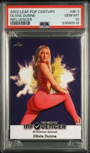 2022 Leaf Pop Century Influencer Olivia Livvy Dunne /1532 PSA 10 #IB-3 RC Rookie - Picture 1 of 2