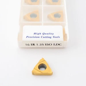 10PCS 16IR 1.25ISO LDC CNC Carbide Threading Inserts For SEL SNR Thread Holder - Picture 1 of 3