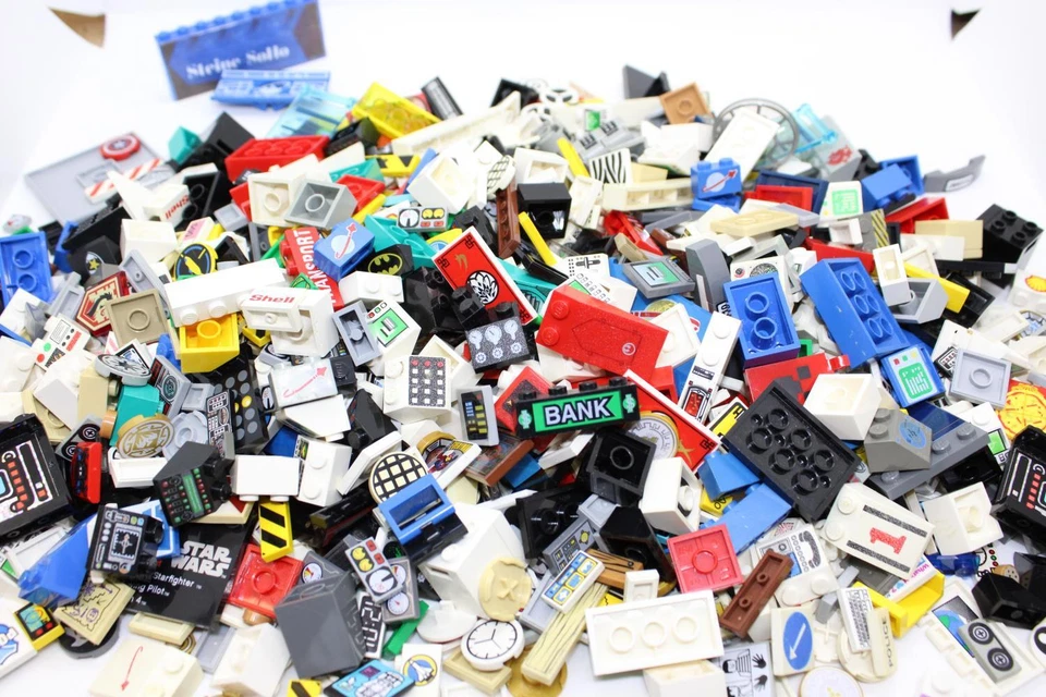 Lego (c) 50x bedruckte Steine und Fliesen - Konvolut - gemischt - versch. Sorten - Bild 1 von 1