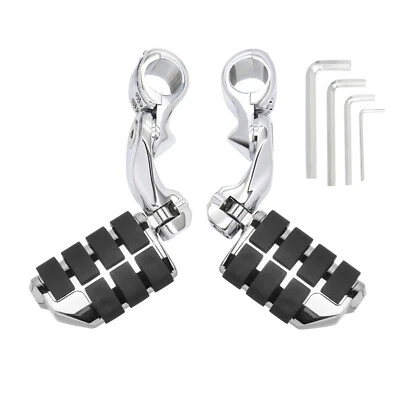 1.25" Highway Crash Bar Foot Pegs For Harley Electra Glide Sportster Fat Boy - Image 1 of 4