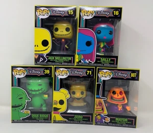 Funko Pop! Disney NBC Blacklight Jack Sally Zero Oogie & Mayor 5er Set - Bild 1 von 9