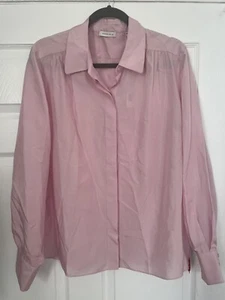 NWT Rebecca Taylor Silk Long Sleeve Charm Blouse Button Front Top Orchid XL $295 - Picture 1 of 6