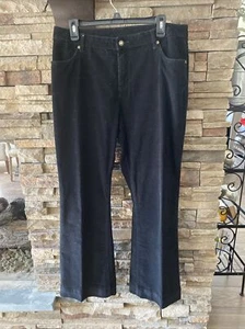 Classic Elements--Women's Cotton/Spandex Light Corduroy Pants Black Size 16 EUC - Picture 1 of 2