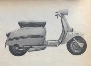 LAMBRETTA GRAND PRIX 125cc ORIGINAL 1970 ROAD IMPRESSIONS TEST 2 SEITEN - Bild 1 von 6