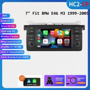 Android12 CarPlay Radio 7''For E46 M3 320 325i 330i GPS Navi WiFi Stereo+AHD Cam - Foto 1 di 19