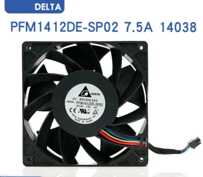 DELTA PFM1412DE-SP02 14038 14cm 12V 7.5A 4 lines large air volume fan - Image 1 of 4