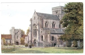 HAMPSHIRE - ST CROSS HOSPITAL, WINCHESTER Artist signed A.R. QUINTON Postcard - Picture 1 of 1