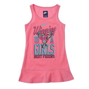 NIKE Toddler Girls Sleeveless Summer Dress 2T 3T 4T NWT Pink Play Athletic