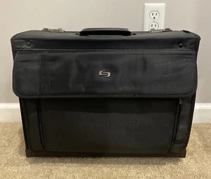 Solo Black Rolling Laptop Filing Briefcase Dual Combo Locks PV78-4 MFG# S06 - Picture 1 of 8