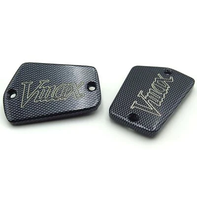 Tapas de depósito de líquido de carbono para motocicleta Yamaha Vmax 1200 1985-2007 Foto 1 de 4