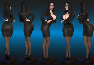 1/24 1/18 Morticia Addams Family Unpainted Unassembled Model Garage Kits - Picture 1 of 4