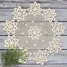 60cm Vintage Round Handmade Crochet Tablecloth Doily Table Cover Mat Home Decor
