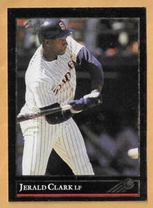JERALD CLARK SAN DIEGO PADRES #55 - HOJA NEGRA EDICIÓN DORADA CASI NUEVO- COMO NUEVO 1992 - Imagen 1 de 2