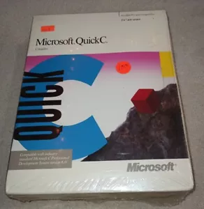 Microsoft Quick C Compiler vrs 2.5 Box Sealed New Vintage Rare 1980s 80s Apple - Picture 1 of 4