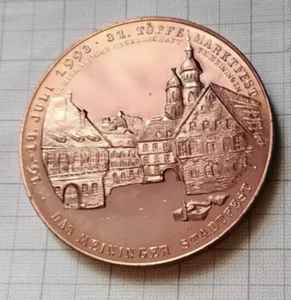Medaille Meiningen Südthüringen Vereine 1993 Medailleur Helmut König - Bild 1 von 2
