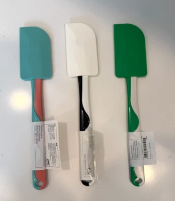 Set 3 Ikea GUBBRORA Rubber Flexible Spatula Scraper Green Black Turquoise, NEW - Image 1 of 4
