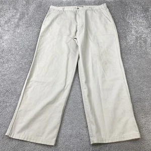 Cherokee Pants Men's 36x30 Beige Casual Flat Front Cotton Blend - Picture 1 of 11