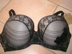 Pleasure State wattierter BH "Naia" sexy contour Plunge Bra mit Spitze gr.70 DD - Picture 1 of 3