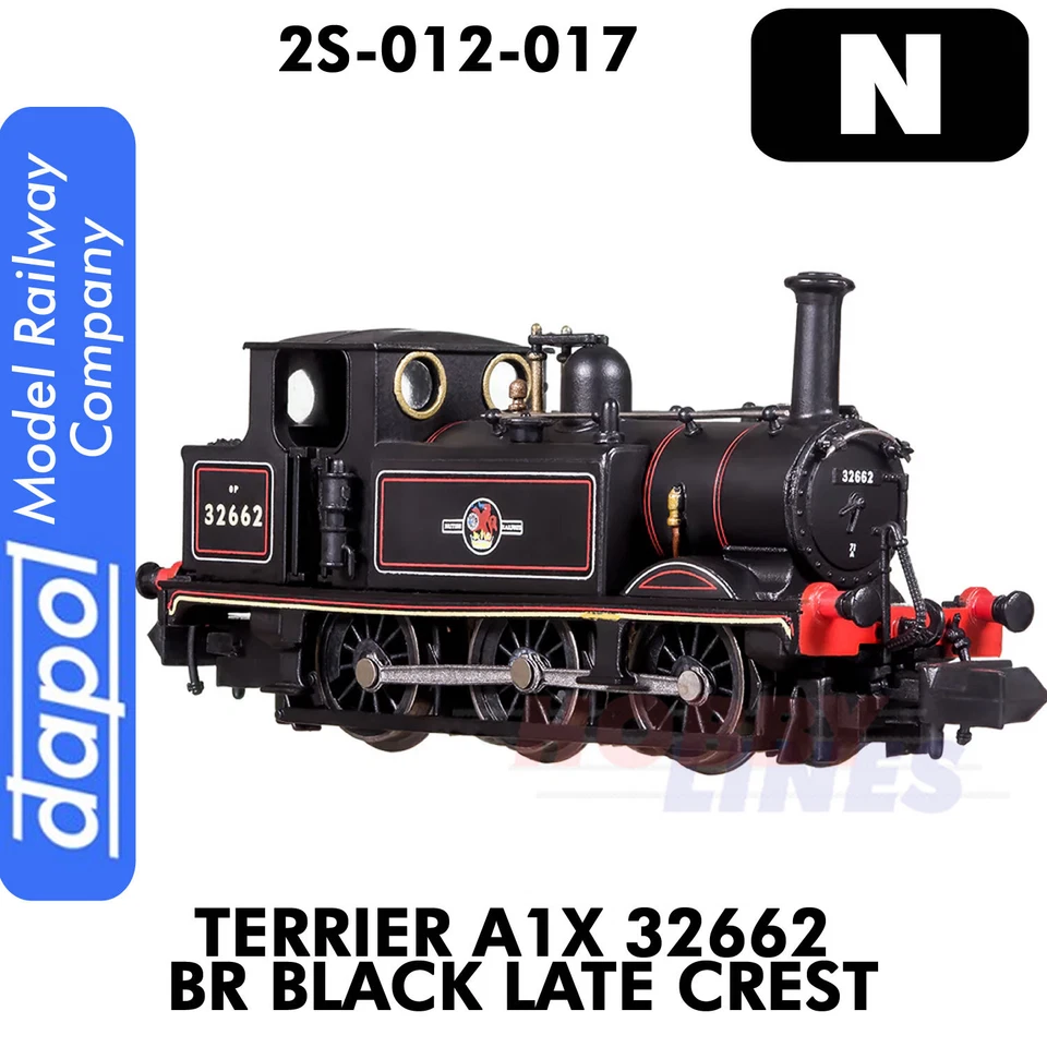 Dapol 2S-012-017 N Gauge Terrier A1X 0-6-0T Tank loco 32662 in BR late black