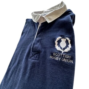 Camisa Halbro Unión Escocesa de Rugby para Hombres XL Azul Manga Larga Algodón De Colección EE. UU. - Imagen 1 de 10