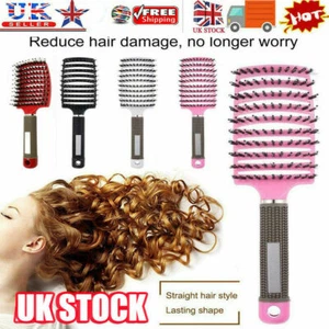 Detangling Hairbrush Nylon Bristle Hair Women Scalp Massage CoKH Hair Brush CoMK - Picture 1 of 10