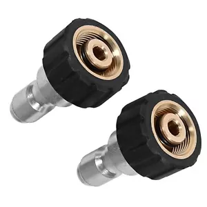 2PCS M22-14mm Female to 3/8" Quick Connect Plug 4000 PSI Power Washer Adapter - Picture 1 of 4
