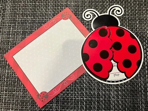 NEW 10 Pc Laybug Party Invitations. Wings Open Lady Bug Invite Card w/envelope - Picture 1 of 8