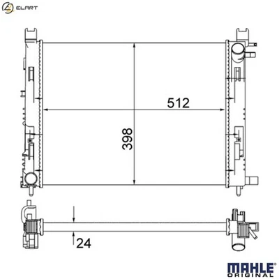 RADIATOR ENGINE COOLING CR 2166 001S FOR RENAULT LODGY DUSTER/SUV KAPTUR CLIO - Image 1 of 4
