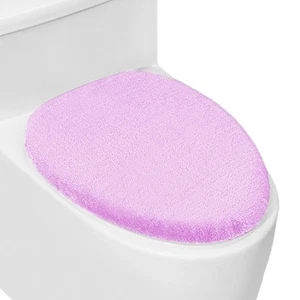 Soft Plush Toilet Lid Cover for Bathroom, Machine Washable Toilet Seat Covers... - Picture 1 of 6