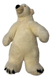Vintage 18"Standing White Polar Bear Plush Toy Stuffed Animal Bear 1990s Juans - Picture 1 of 21