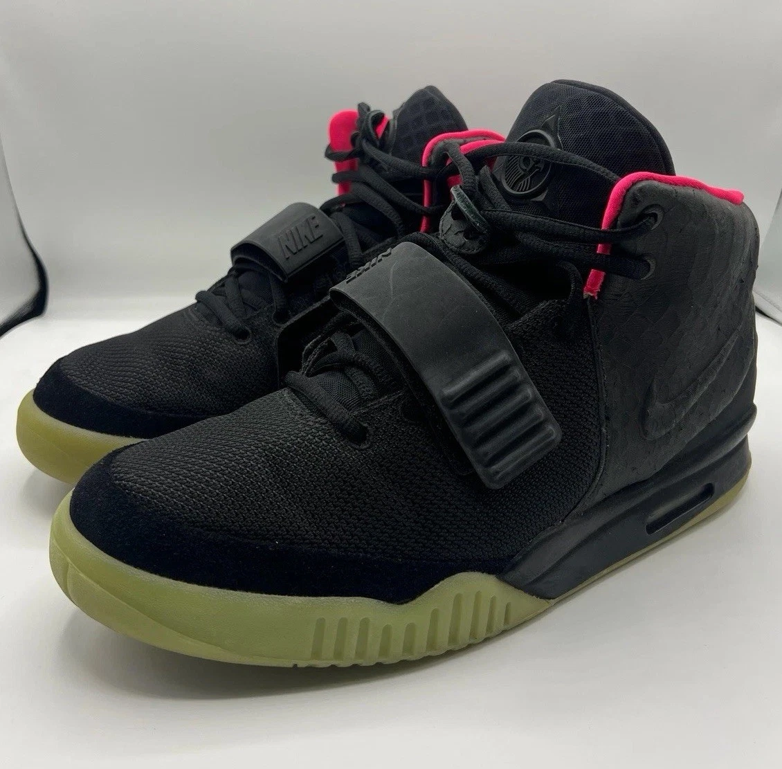 Nike Air Yeezy 2 Black Solar Red Sneakers for Men for Sale
