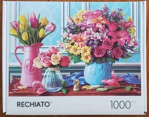 Rechiato  1000 Piece Jigsaw Puzzle Theme is Flowers with poster - Picture 1 of 6
