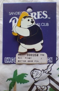 Piney the Polar Bear Mascot SAN DIEGO PADRES Vintage 1999 Lapel Pin Baseball - Picture 1 of 4