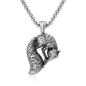 hop pendant ins punk necklace Fox necklace personality men and women hip - Picture 1 of 6