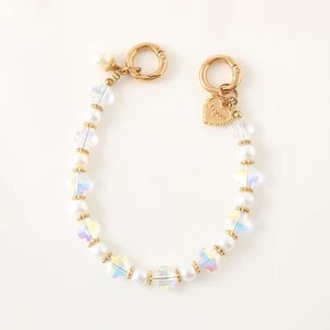 Special-shaped Pearl Crystal Bead Phone Chain Anti-Lost Lanyard Keychain Pen _pu - Zdjęcie 1 z 14