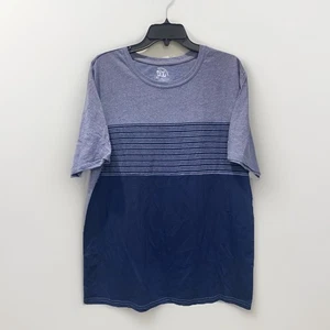 Revolution Mens Gray And Blue Striped T Shirt Size Xlarge NWT Short Sleeve Soft - Picture 1 of 4