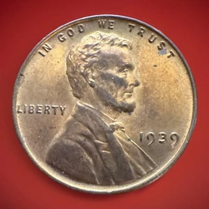 1939 P Lincoln Wheat Cent Penny - Choice BU RB Coin! See Pic For Condition 736 - Picture 1 of 8