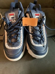 Fila Mens Navy White Red Disruptor II Premium Repeat Sz-8 - Picture 1 of 6