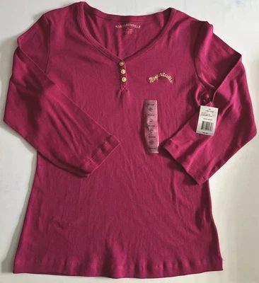 Margaritaville Henley T Shirt Women’s Sz Medium NWT Fushia - Image 1 of 4