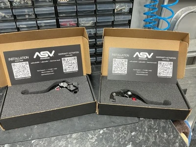 Palancas de freno y embrague negras cortas ASV Kawasaki Ninja 1000 SX 2020-2024 F3 Foto 1 de 4