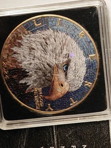 1oz Silver Rare Mosaic American Eagle Only 499 Mintage - Picture 1 of 3