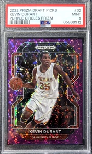Camiseta Prizm DP 2022 Kevin Durant #35/50 Purple Circles Fast Break PSA 9 POP 1 - Imagen 1 de 6