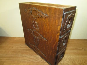 Antique Singer Treadle Sewing Machine Ornate Wooden Drawers Left Hand Set of 3 - Picture 1 of 4