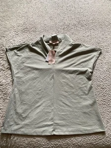 Philosophy Women Short Sleeve V-Neck Blouse Gray-Green Size S - Picture 1 of 8