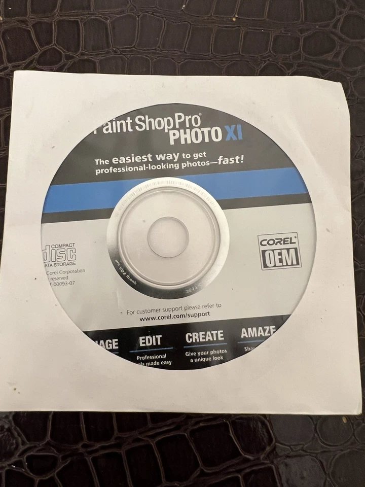 Vintage Corel Paint Shop Pro Photo XI - Windows W/ Serial Number Disc Only - Image 1 of 1