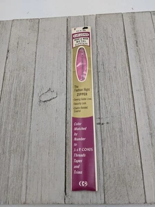 Vintage J&P Coats Skirt or Neck Opening Metal Zipper 9" Dk Rose 32-B - Picture 1 of 4