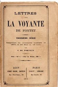 LETTRES SUR LA VOYANTE DE FONTET. V. DU PORTETS. - Picture 1 of 1