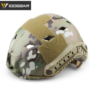 IDOGEAR Tacitcal FAST Helmet BJ Type Military Airsoft Headwear w/ Side Rail Gear